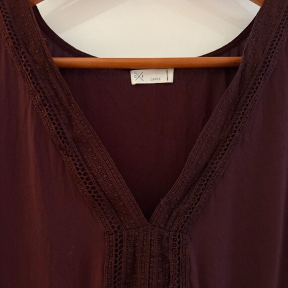 Gentle Fawn Top - Burgundy -  Large - Picture 3 of 5